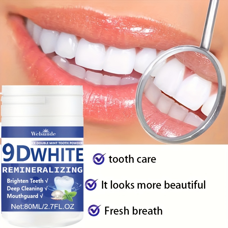 Teeth Paint Whitening - 9D White Remineralisierendes Hydroxyapatit-Zahnpulver, Zahnaufhellungspulver, Tiefenreinigung,