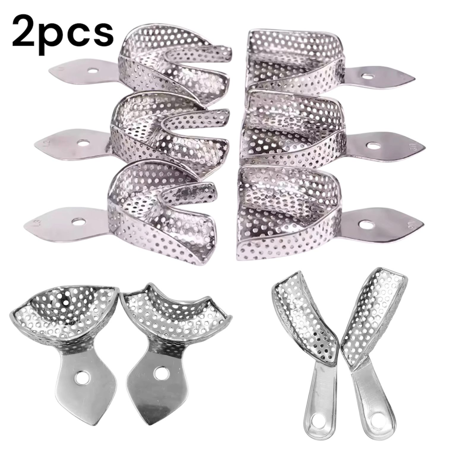 Teeth Whitening Tray - DENILK 2er-Set Zahnlaborequipment, Größen L/M/S, obere