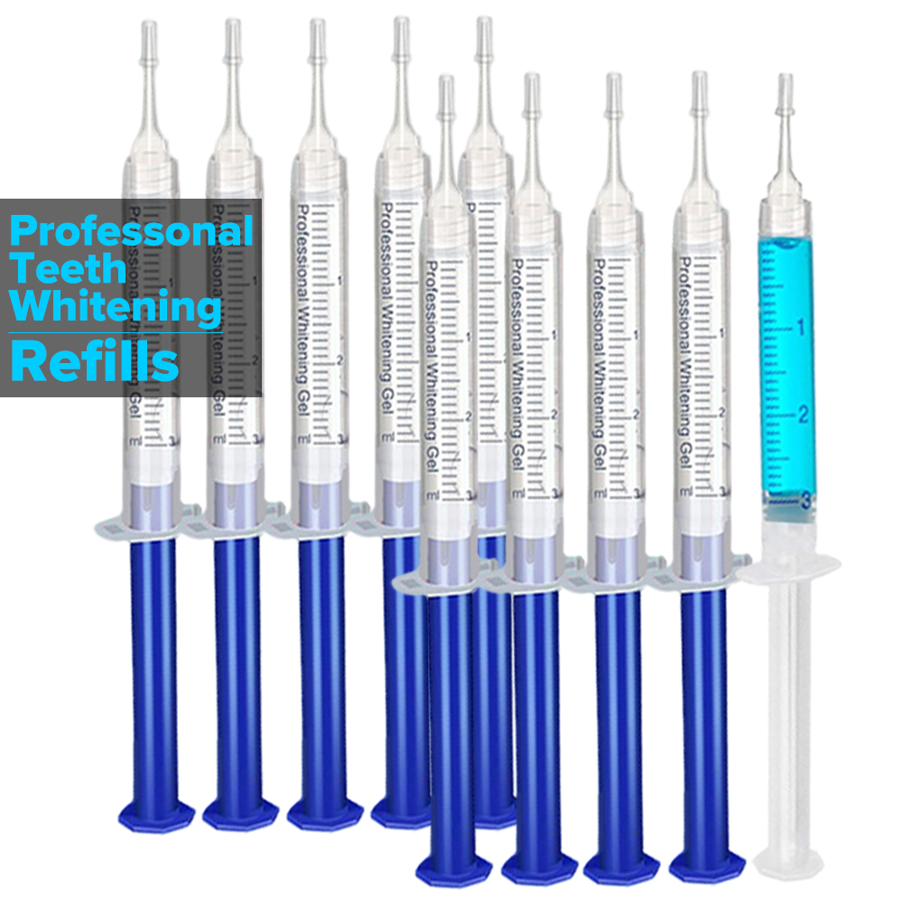 Teeth Whitening With Peroxide - Zahnaufhellungsgel, Nachfüllspritze, Zahnaufhellungsgel, Bleichmittel für Tablett