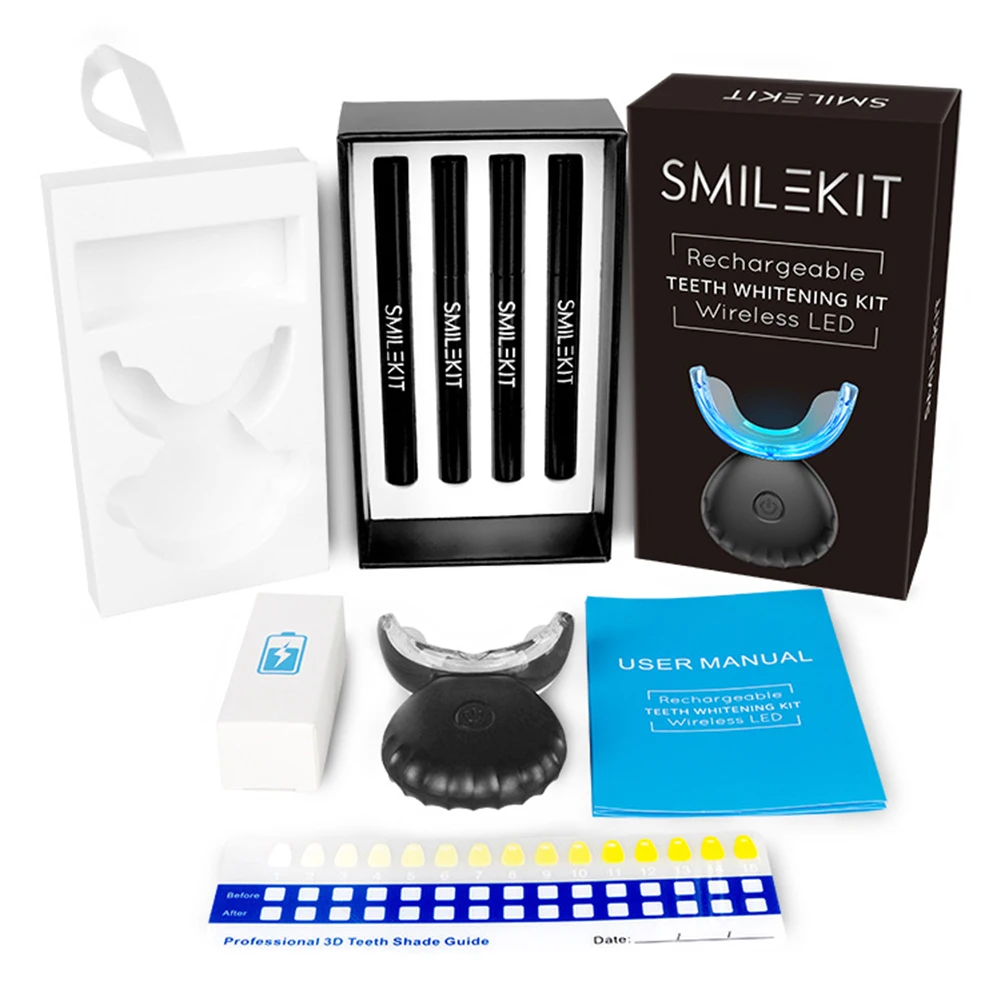 Teeth Whitening With Peroxide - Dental Zahnaufhellung Kit Mini 16 LED