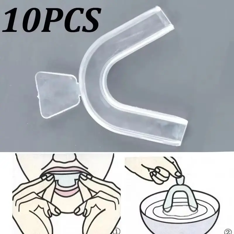 Teeth Whitening Tray - 10 Stück Silikon-Mundschutz Zahnaufhellungsschutz Nachtschutz Mundschienen
